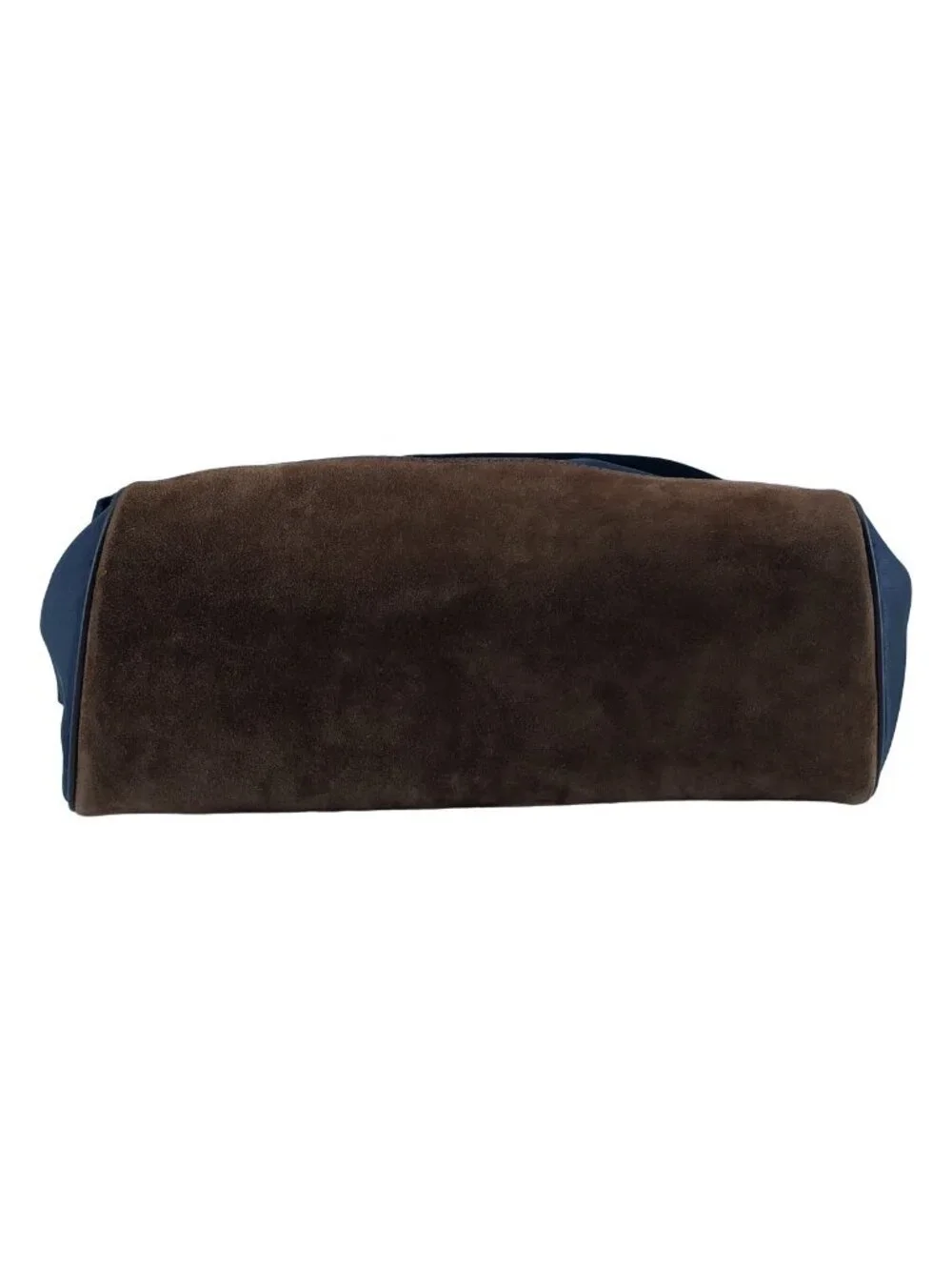 Prada Re-Nylon Suede Shoulder Bag Navy Brown